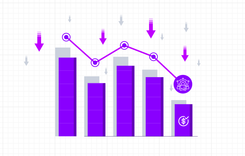 Chart displaying significant cost savings achieved by companies through strategic outsourcing initiatives