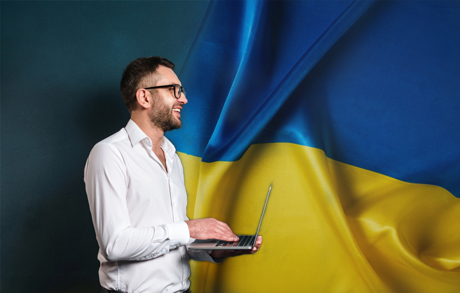 Ukrainian software engineer coding, illustrating Ukraine's growing reputation in software development outsourcing